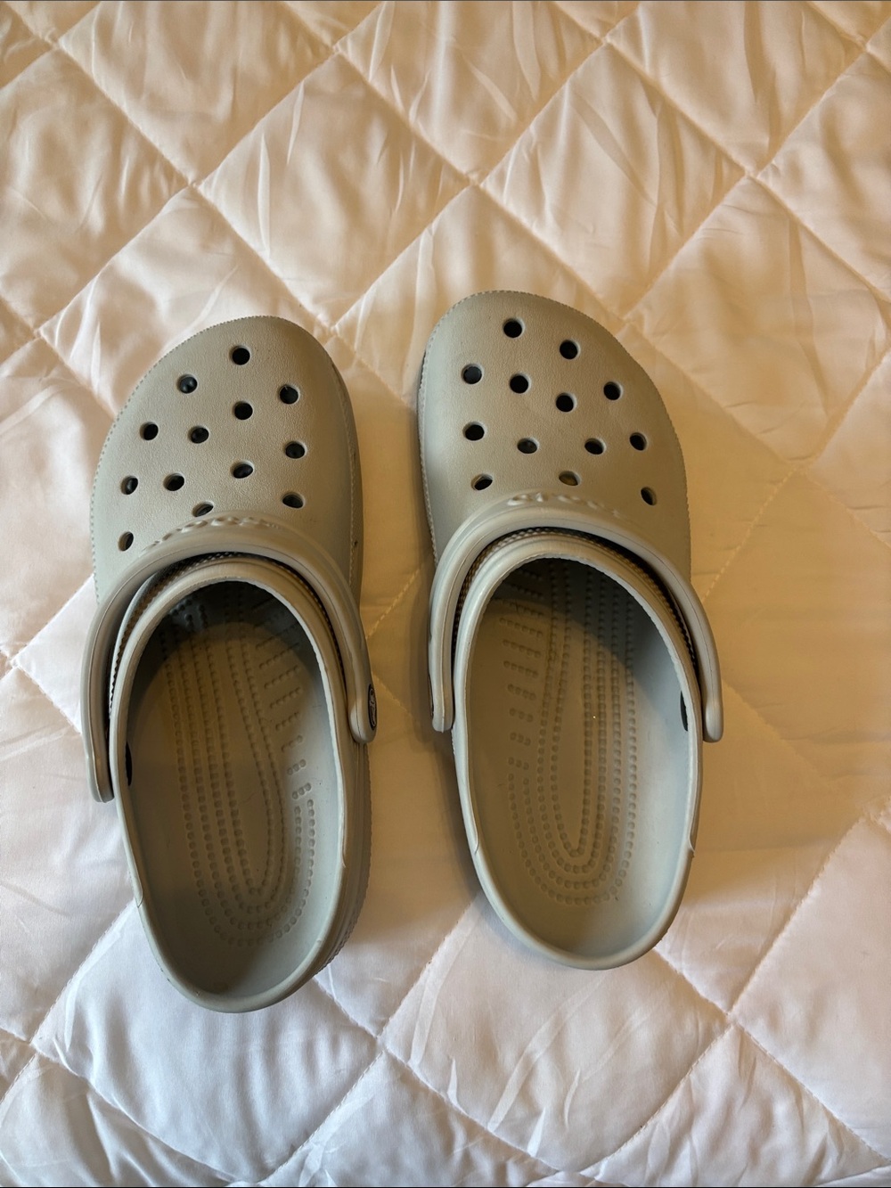 CROCS Kids Light Gray Classic Clogs